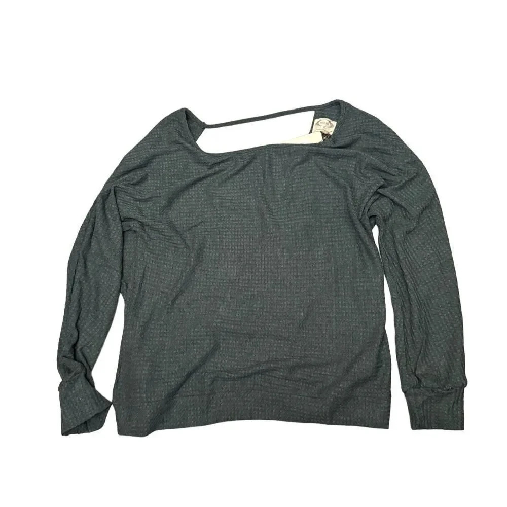 Joyfolie Charcoal Long Sleeve Top